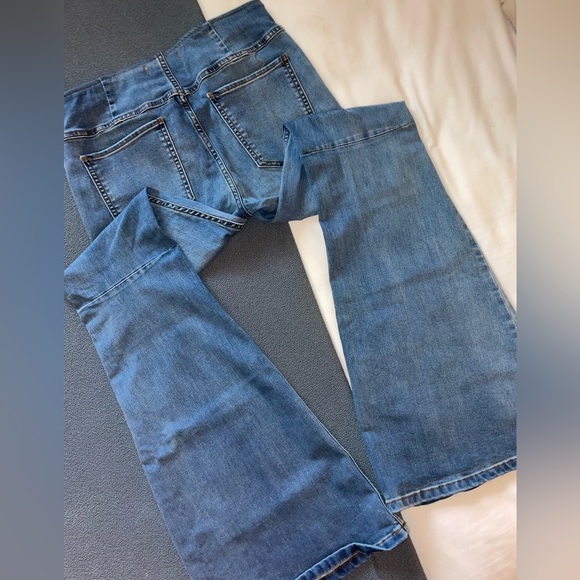 Free People Flare Jeans Blue Jeans Women's - Picture 4 of 8